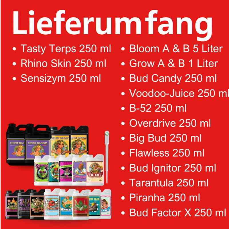 Advanced Nutrients 17-teiliges Dünger Set XXL – Pflanzen Nährstofflösung Set