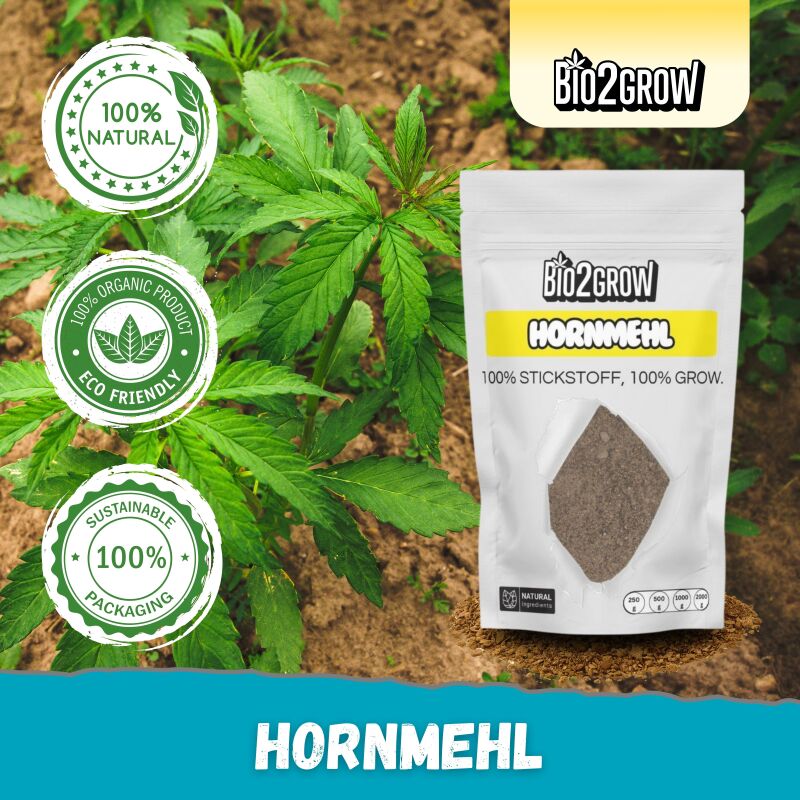 Bio2Grow Hornmehl 500 Gramm – Organischer Stickstoffdünger