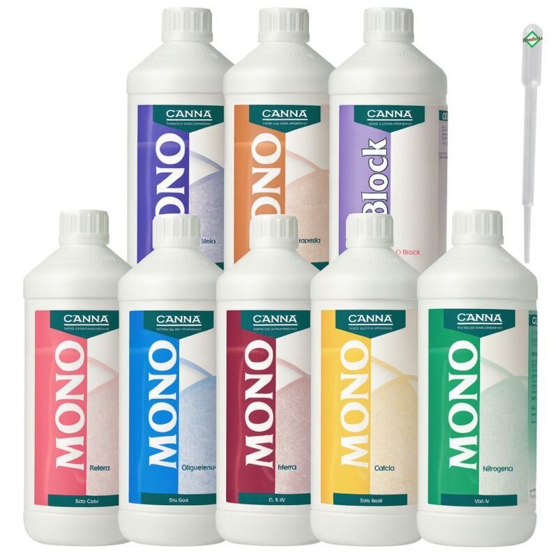 Canna 8-Teiliges Mono Dünger Set – Einzel Nährstoff Dünger Set