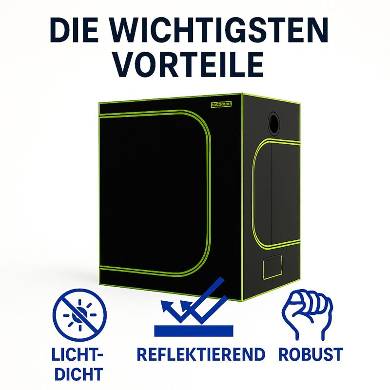 Darkbox Grow Zelt 120x120x220 cm - Indoor Growbox