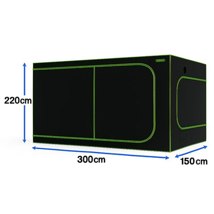 Dark Box Grow Zelt 300x150x220 cm XXL - Indoor Growbox