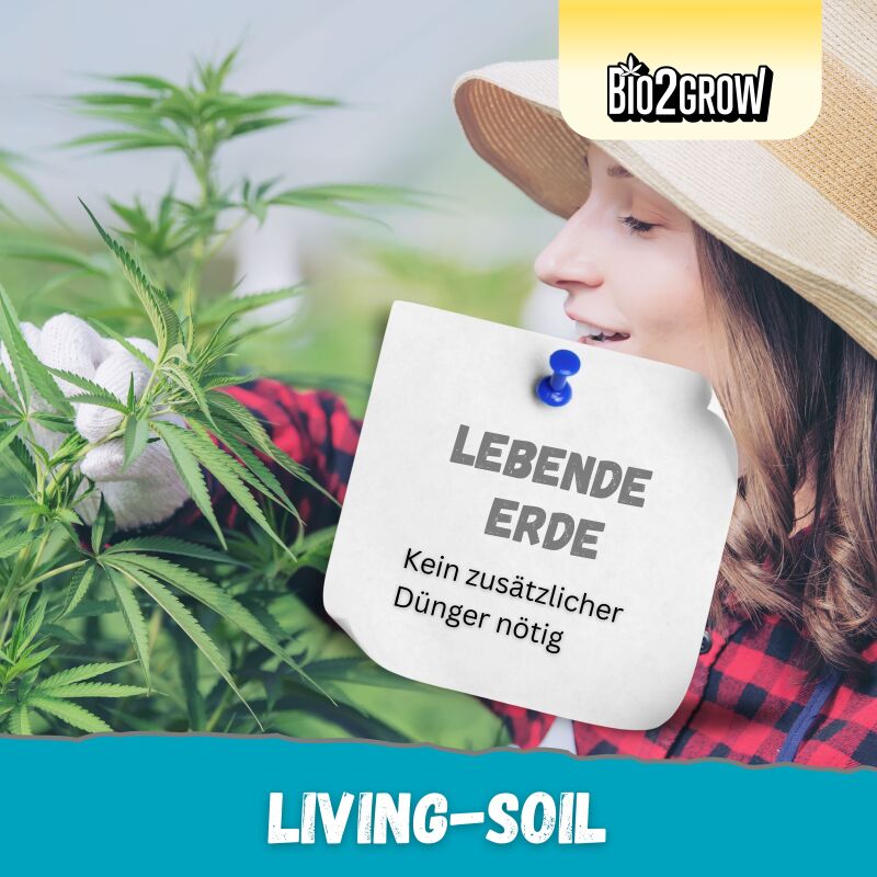 Bio2Grow Living Soil 40 Liter – Vorgedüngte Aktiv-Erde für biologischen Anbau