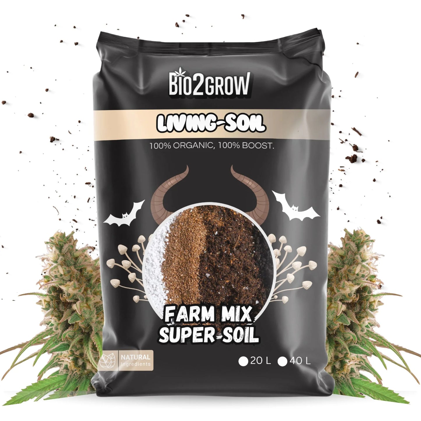 Bio2Grow Living Soil 40 Liter – Vorgedüngte Aktiv-Erde für biologischen Anbau