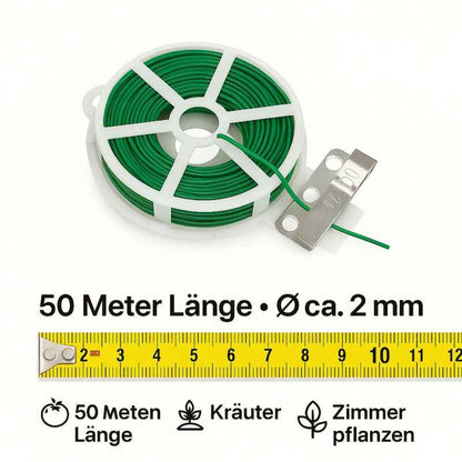 Pflanzendraht 50 Meter Rolle – Biegedraht Pflanzen