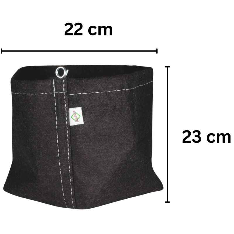 Stofftopf 11 Liter 22 x 22 x 23 cm – Grow Pflanzsack