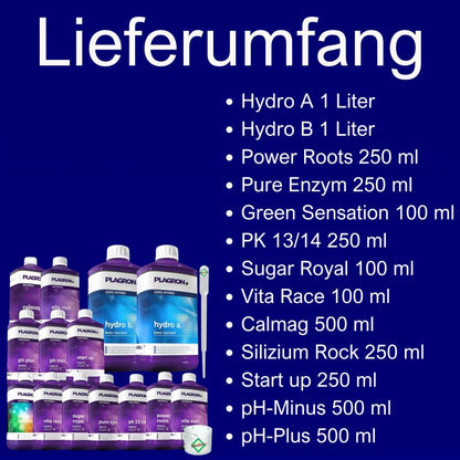 Plagron 14-Teiliges Dünger Set Hydro XXXXL – Hydroponik Komplett-Set Nährstoffe